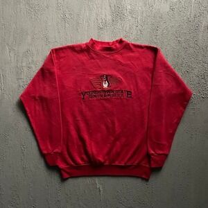 Vintage Youngstown State University Sweatshirt Mens Medium Red 90s Tultex